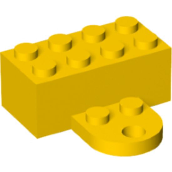 Magnet Brick, Modified 2 x 4 Sealed Base with Extension Plate with 2 Studs and Hole