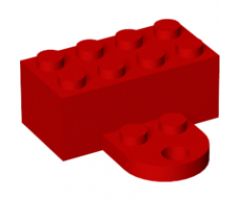 Magnet Brick, Modified 2 x 4 Sealed Base with Extension Plate with 2 Studs and Hole