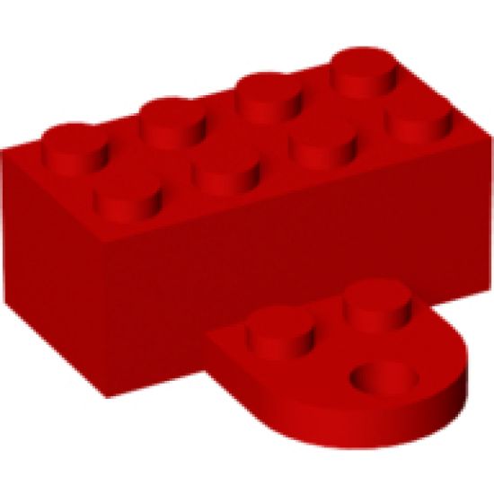 Magnet Brick, Modified 2 x 4 Sealed Base with Extension Plate with 2 Studs and Hole