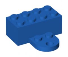 Magnet Brick, Modified 2 x 4 Sealed Base with Extension Plate with 2 Studs and Hole