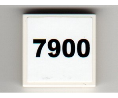 Tile 2 x 2 with '7900' Pattern (Sticker) - Set 7900