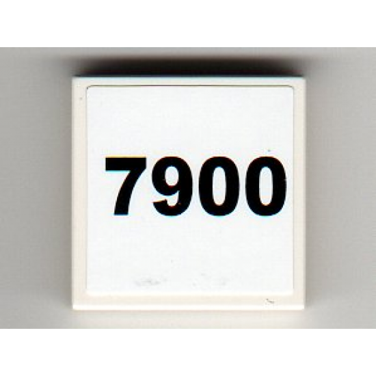 Tile 2 x 2 with '7900' Pattern (Sticker) - Set 7900