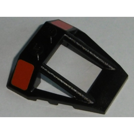 Windscreen 4 x 4 x 1 Roll Cage with Red Rectangle Pattern on Both Sides (Stickers) - Set 75101