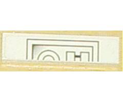 Tile 1 x 4 with Geometric Left Pattern (Sticker) - Set 8008
