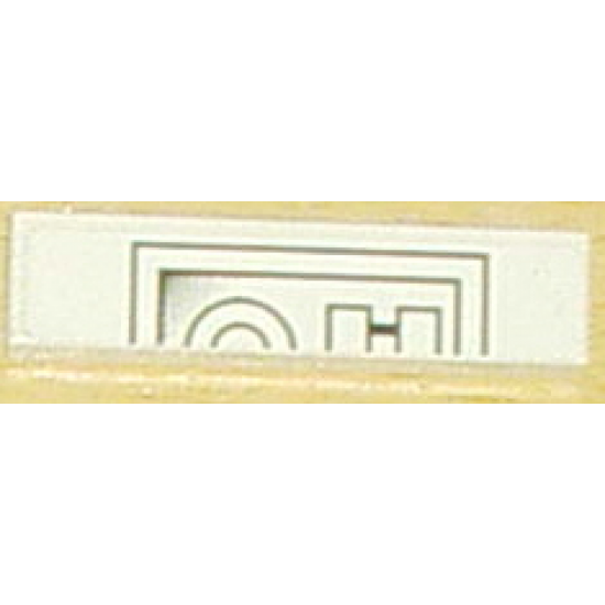 Tile 1 x 4 with Geometric Left Pattern (Sticker) - Set 8008