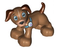 Duplo, Animal Dog with Medium Azure Eyes and Paw Print Collar Pattern