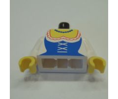 Torso Castle Crusaders Blue Corset and Necklace Pattern (Maiden) / White Arms / Yellow Hands