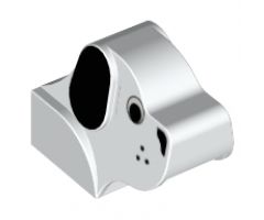 Animal, Body Part Dog Head 2 x 4 x 2 1/3 with Dog Head Pattern