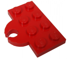 Plate, Modified 2 x 4 with Train Coupler Open for Hook