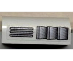 Slope, Curved 2 x 4 x 1 1/3 with Four Recessed Studs with Grille Pattern Left (Sticker) - Sets 10020 / 10022 / 10025