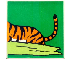 Duplo, Tile 2 x 2 x 1 with Tiger Mosaic Picture 08 Pattern (Set 1079)