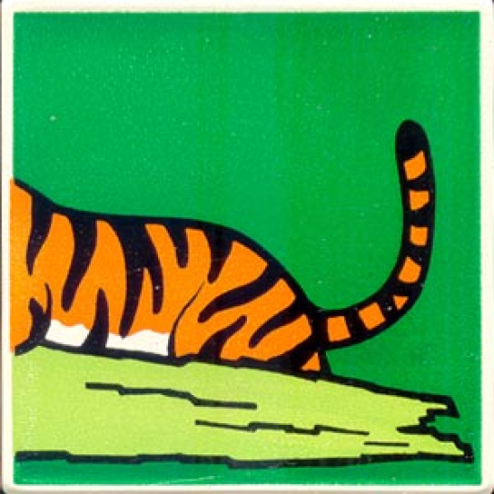 Duplo, Tile 2 x 2 x 1 with Tiger Mosaic Picture 08 Pattern (Set 1079)