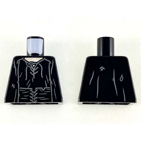 Torso Jacket over Laced Shirt and Wide Laced Belt Pattern