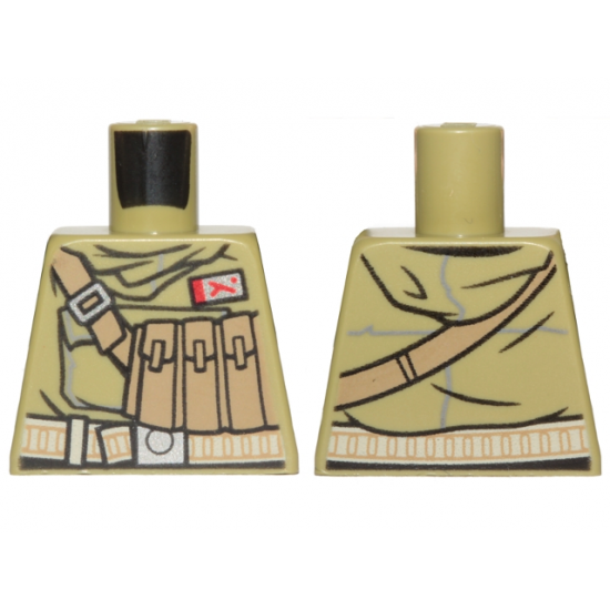 Torso SW Hoodie Jacket with Dark Tan Pockets on Shoulder Strap and Admiral Badge Pattern (Admiral Ematt)