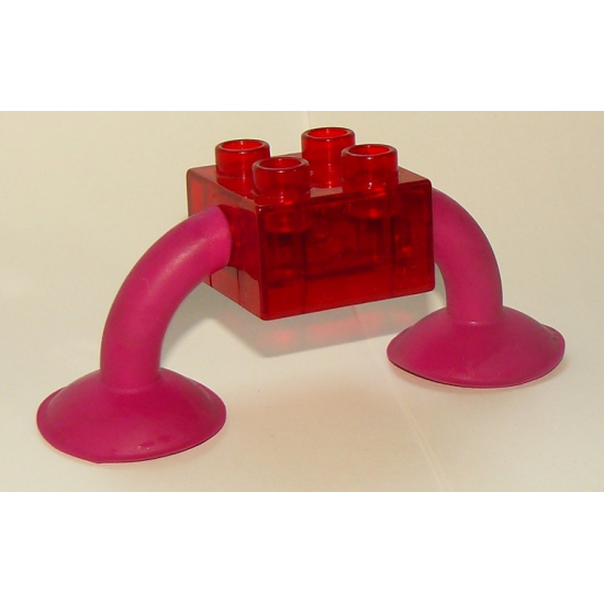Duplo, Brick 2 x 2 with 2 Suction Cups