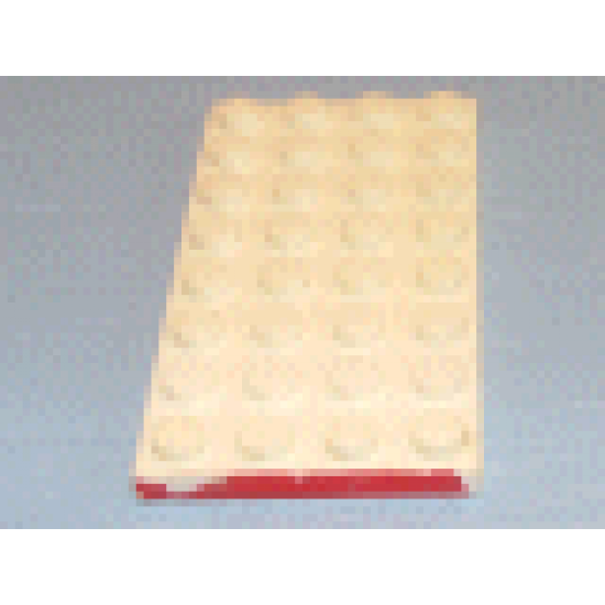 Plate 4 x 8 with Red Line on 1 Short Edge Pattern