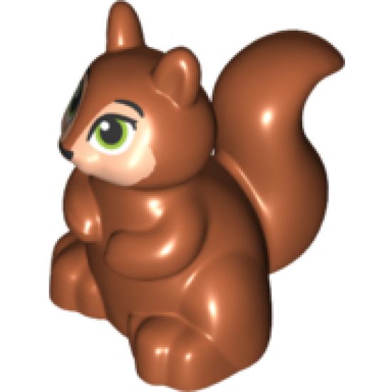 Duplo, Animal Squirrel with Black and Lime Eyes Pattern