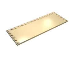 Tile, Modified 6 x 16 with Studs on Edges