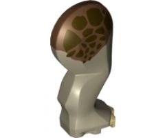 Animal, Body Part Dinosaur Leg Large (Rear) Triceratops with Pin, Tan Claws and Reddish Brown and Dark Brown Pattern - Right
