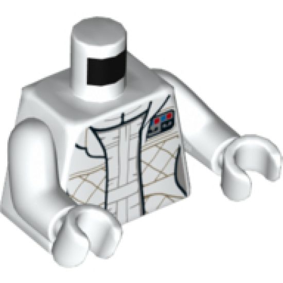 Torso SW Checkered Jacket with White Undershirt and Belt Pattern (Leia) / White Arms / White Hands