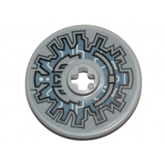 Technic, Disk 3 x 3 with SW Millennium Falcon Hyperdrive Pattern (Sticker) - Set 75257