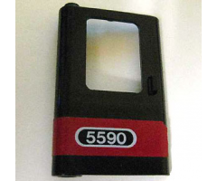 Door 1 x 4 x 5 Train Left with Red Stripe and White '5590' Pattern (Sticker) - Set 5590