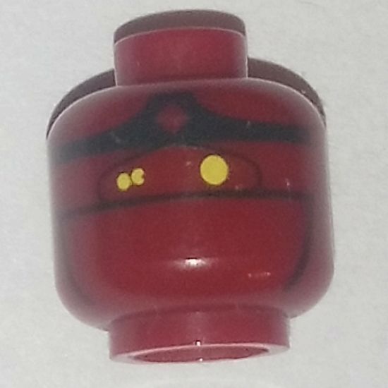 Minifigure, Head Alien with SW EV-9D9 Droid, Yellow Eyes Pattern - Blocked Open Stud