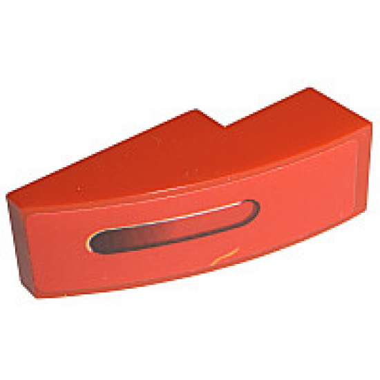 Slope, Curved 3 x 1 with Taillight Pattern Left (Sticker) - Set 8671