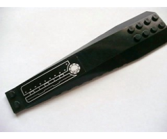 Wedge 16 x 4 Triple Curved with Silver Panels, Rivets and Filler Cap Pattern Model Left (Sticker) - Set 7787