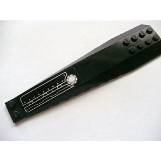 Wedge 16 x 4 Triple Curved with Silver Panels, Rivets and Filler Cap Pattern Model Left (Sticker) - Set 7787
