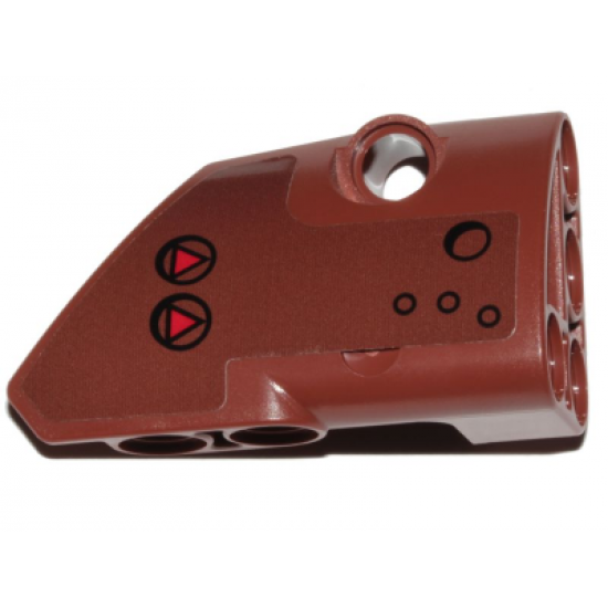 Technic, Panel Fairing # 2 Small Smooth Short, Side B with Black Circles and Red Triangles Pattern (Sticker) - Set 75532