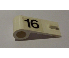 Door 1 x 3 x 1 Left with Number 16 Pattern (Sticker) - Set 6634