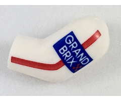 Arm, Left with Red Stripe and 'Grand Brix' Pattern
