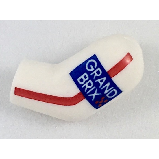 Arm, Left with Red Stripe and 'Grand Brix' Pattern