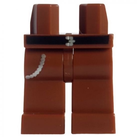 Hips and Legs with Black Belt and Silver Chain Pattern