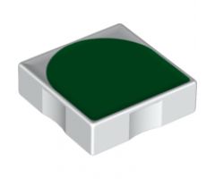 Duplo, Tile 2 x 2 with Shape Green Inverse Arch Pattern