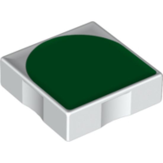 Duplo, Tile 2 x 2 with Shape Green Inverse Arch Pattern