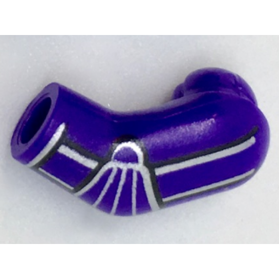 Arm, Left with Silver Stripes and Elbow Pad Pattern