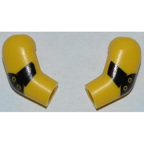 Arm, (Matching Left and Right) Pair with Black Elbow Pad Pattern