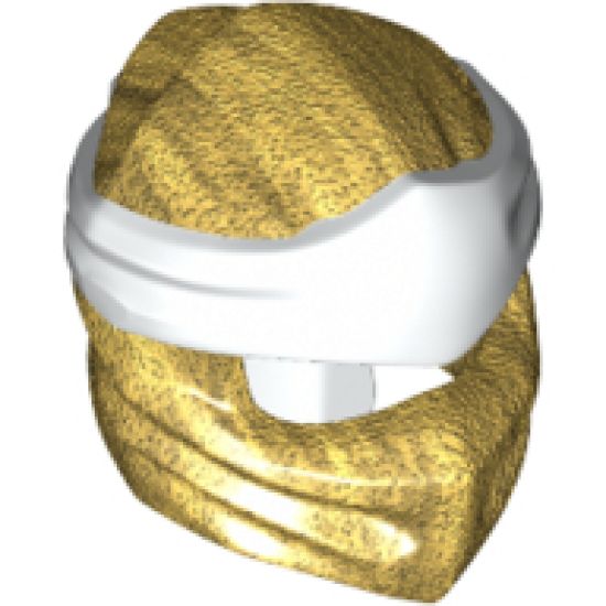 Minifigure, Headgear Ninjago Wrap Type 4 with White Headband Pattern