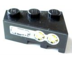 Wedge 3 x 2 Left with Yellow Lights Pattern (Sticker) - Set 8479