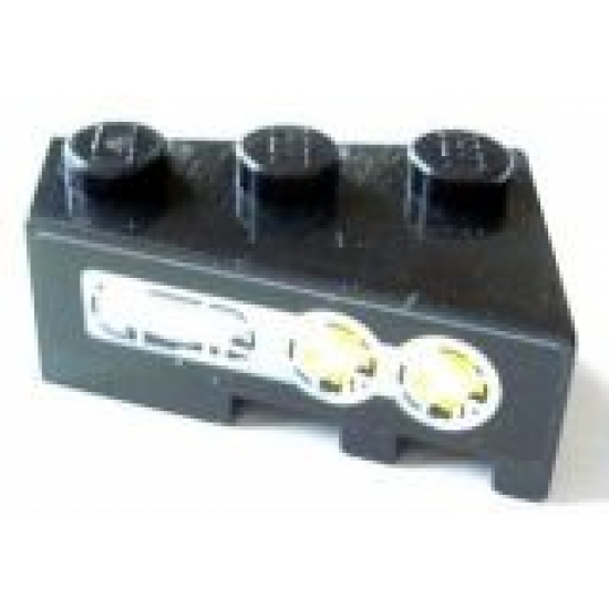 Wedge 3 x 2 Left with Yellow Lights Pattern (Sticker) - Set 8479