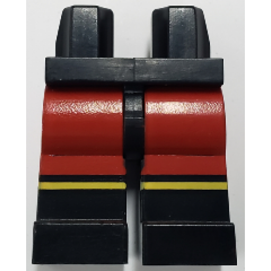 Hips and Legs with Red Shorts and Yellow Stripes Pattern (Plastic Man)