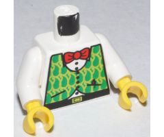 Torso Adventurers Orient Shirt, Green Vest, and Red Bow Tie Pattern / White Arms / Yellow Hands