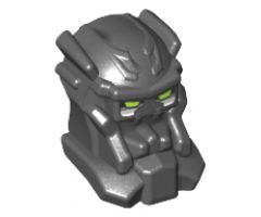 Minifigure, Head, Modified Bionicle Inika Toa Hewkii Pattern