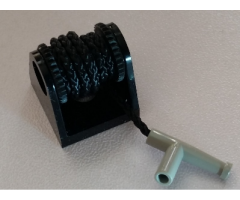 String Reel / Winch 2 x 2 Complete with String, Black Drum and Light Gray Hose Nozzle Simple