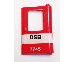 Door 1 x 4 x 5 Train Right with White Stripe and 'DSB 7745' Pattern (Sticker) - Set 7745