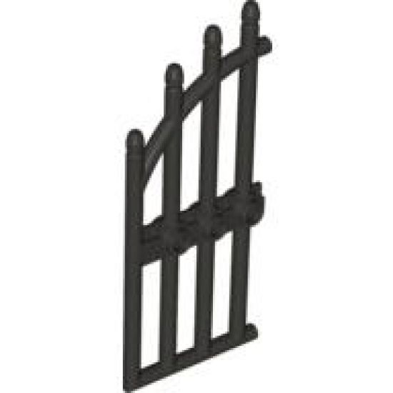 Door 1 x 4 x 9 Arched Gate with Bars and Three Studs