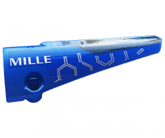 Technic, Panel Fairing # 6 Long Smooth, Side B with White 'MILLE' and Black and Silver Race Pattern (Sticker) - Set 42123