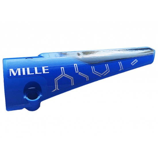 Technic, Panel Fairing # 6 Long Smooth, Side B with White 'MILLE' and Black and Silver Race Pattern (Sticker) - Set 42123
